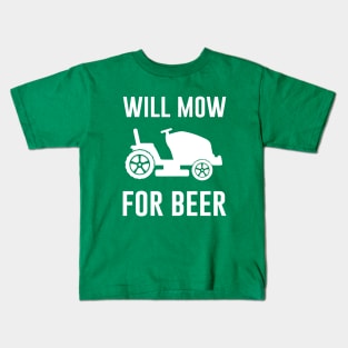 Will mow for beer Kids T-Shirt